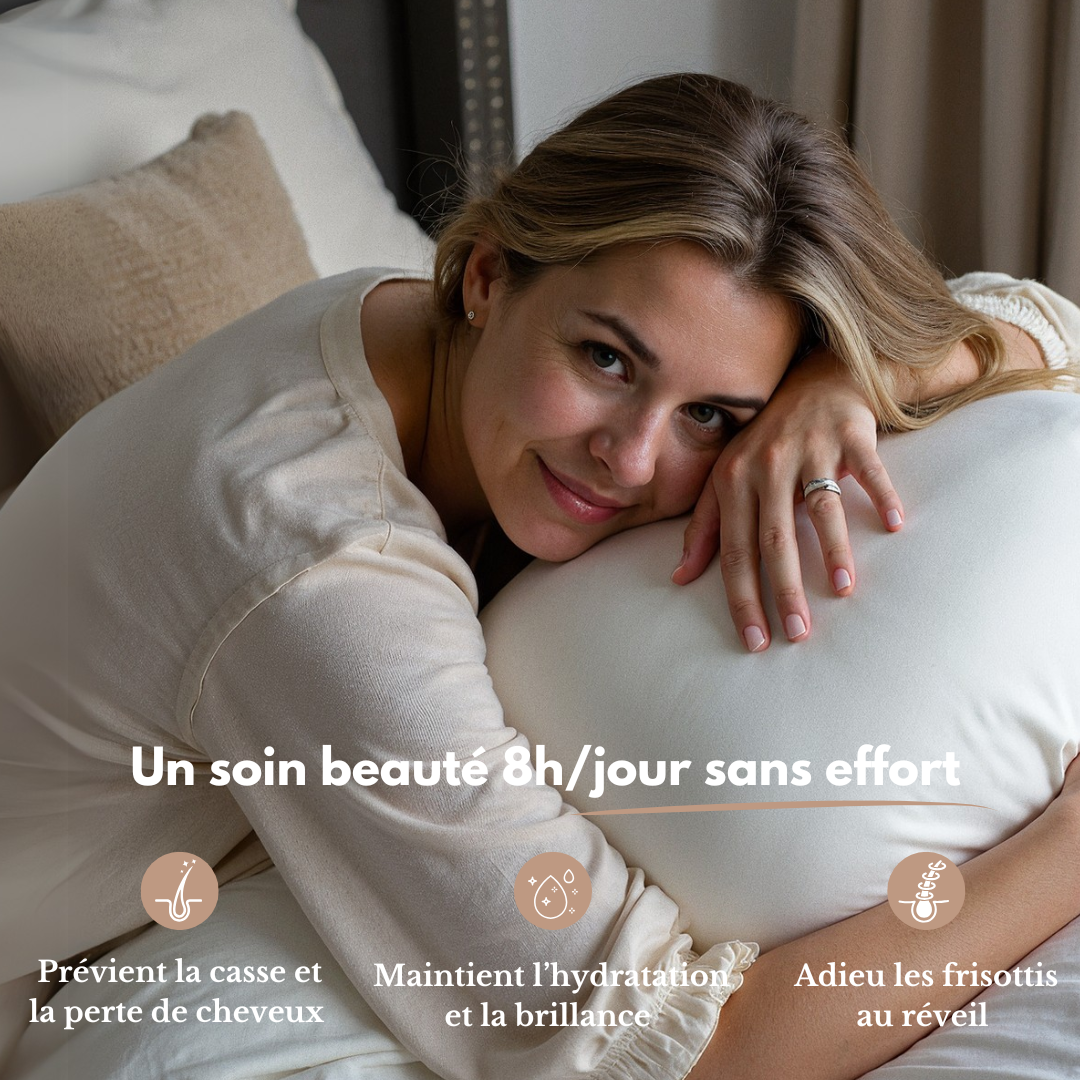 Taie d'oreiller 100% soie de mûrier